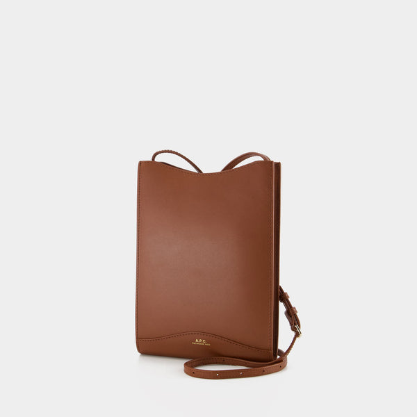 Sac à Bandoulière Jamie Large - A.P.C. - Cuir - Noisette