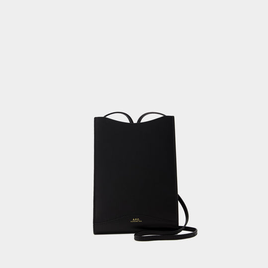 Pochette Jamie Large - A.P.C. - Cuir - Noir