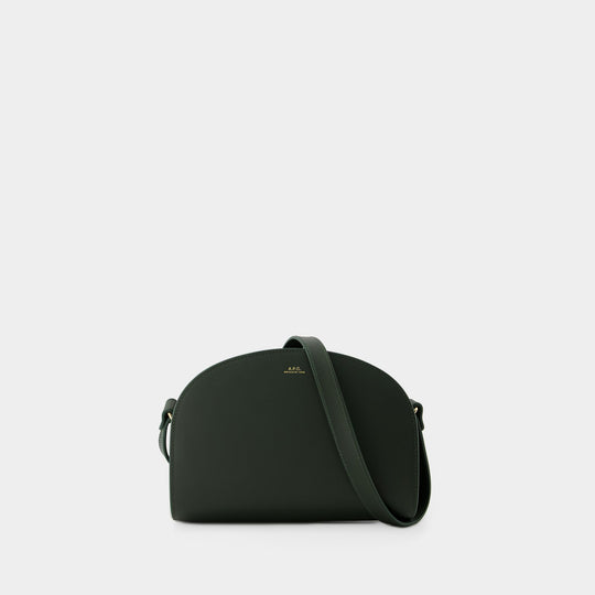 Sac à Bandoulière Demi-Lune - A.P.C. - Cuir - Vert