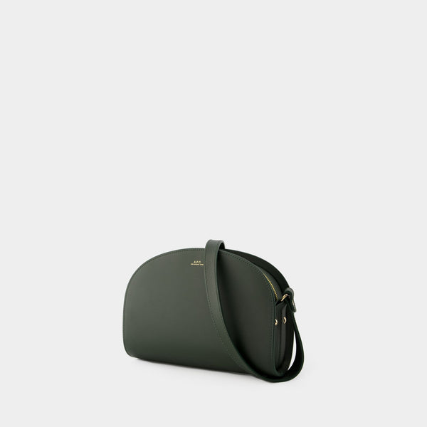Sac à Bandoulière Demi-Lune - A.P.C. - Cuir - Vert
