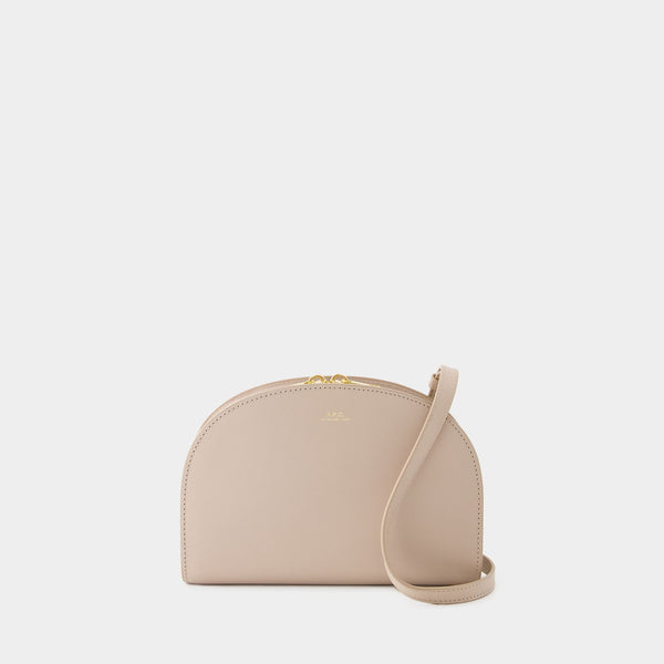 Sac à Bandoulière Demi-Lune - A.P.C. - Cuir - Moon Grey