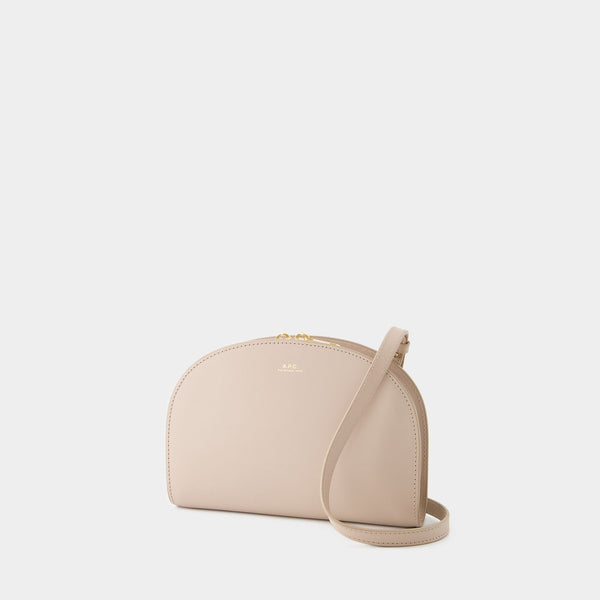 Sac à Bandoulière Demi-Lune - A.P.C. - Cuir - Moon Grey