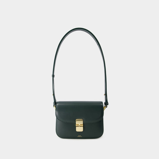 Sac Porté Épaule Grace Small - A.P.C. - Cuir - Vert