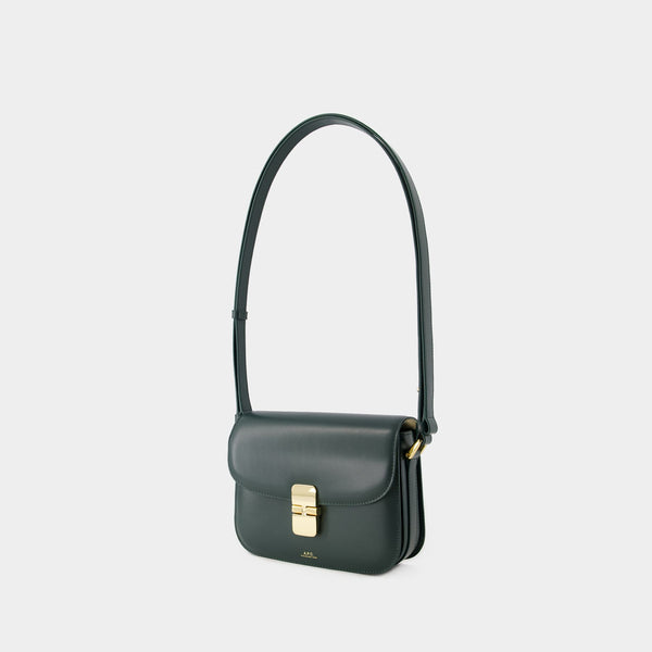 Sac Porté Épaule Grace Small - A.P.C. - Cuir - Vert