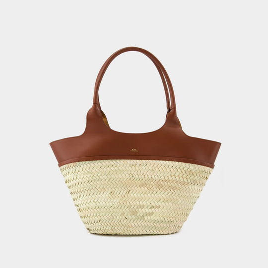 Sac Porté Épaule Panier Tanger - A.P.C. - Cuir - Noisette
