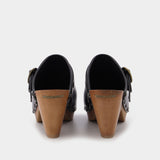 Chaussures Plates Titya en Cuir Noir