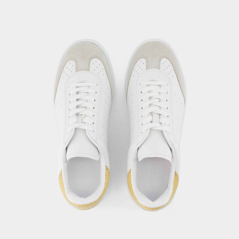 Sneakers Bryce-Gz - Isabel Marant - Cuir - Blanc/Jau