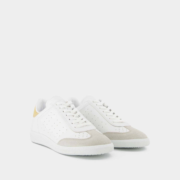 Sneakers Bryce-Gz - Isabel Marant - Cuir - Blanc/Jau