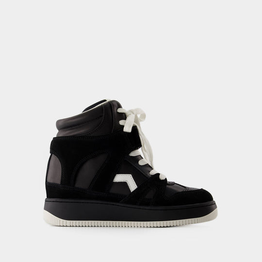 Sneakers Ellyn-Gz - Isabel Marant - Cuir - Noir/Blanc