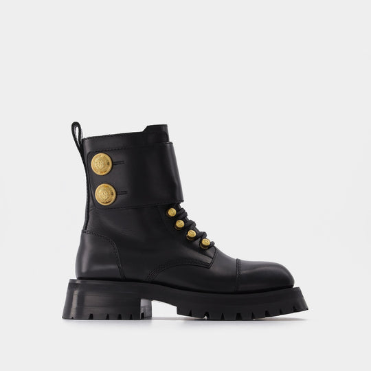Bottines Ranger en Cuir Noir