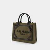 Tote Bag Barmy Shopper Small - Balmain - Toile - Kaki/Noir