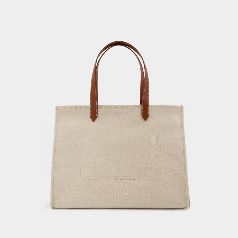 Tote Bag Barmy Shopper Medium - Balmain - Toile - Beige/Marron