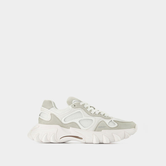Sneakers B-East - Balmain - Suède - Blanc