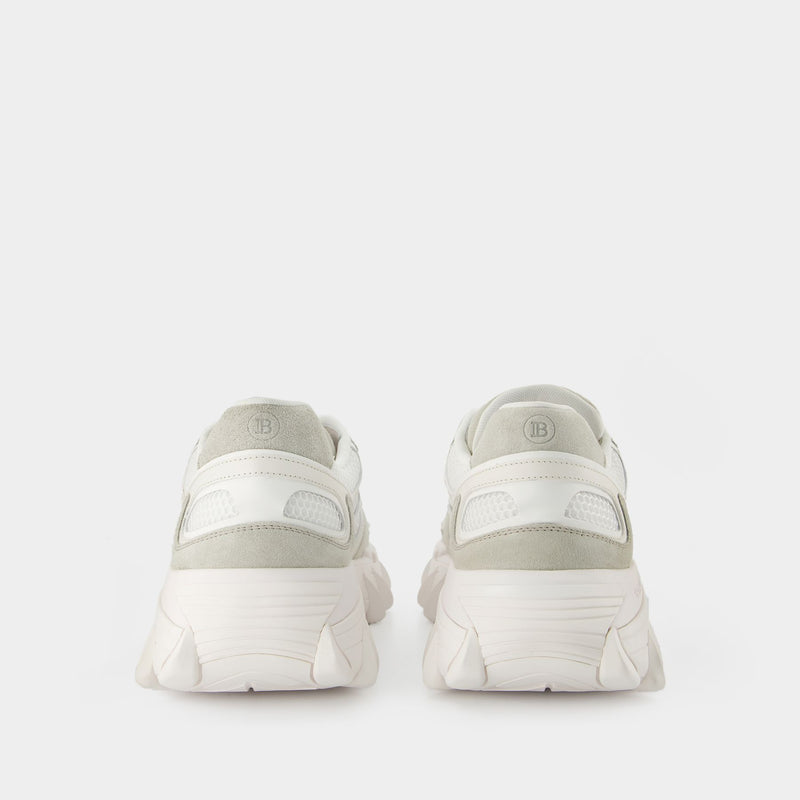Sneakers B-East - Balmain - Suède - Blanc