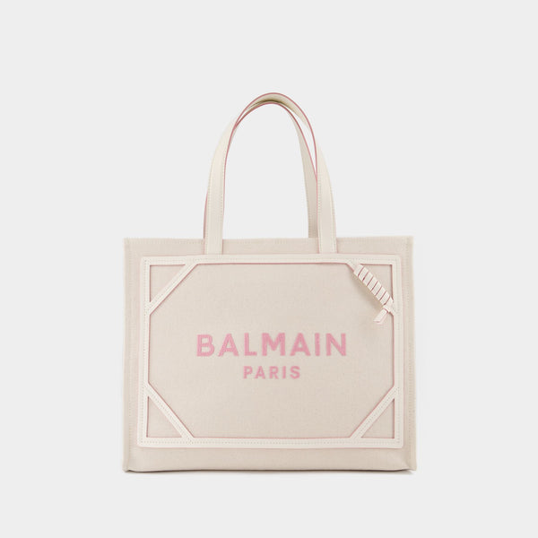 Hobo Bag B-Army - Balmain - Toile - Crème/Rose