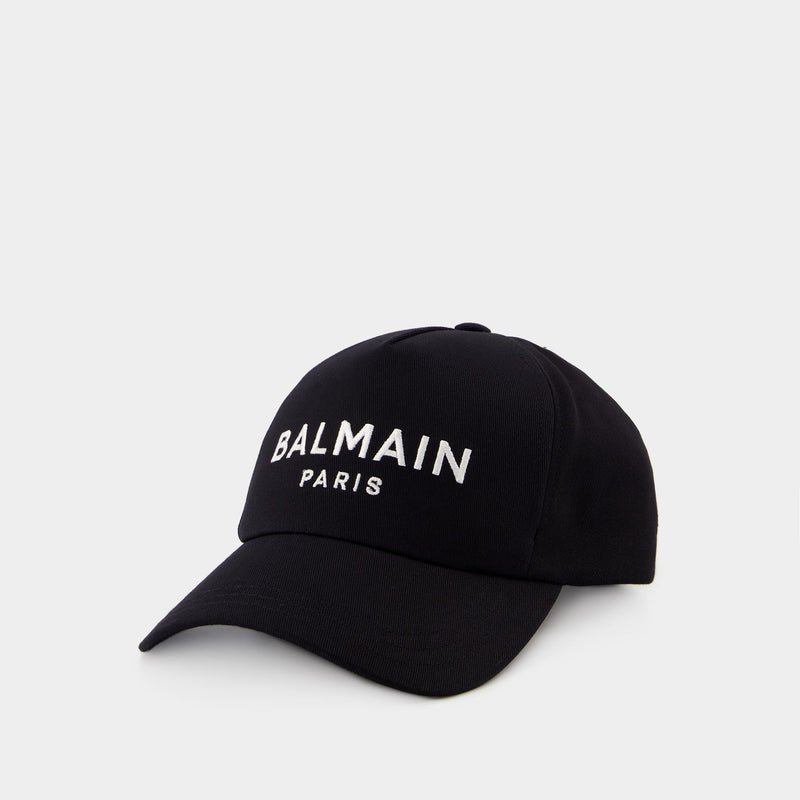 Casquette Mix Monogram - Balmain - Coton - Noir