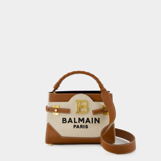 Sac à bandoulière Bbuzz 22 - Balmain - Toile - Beige