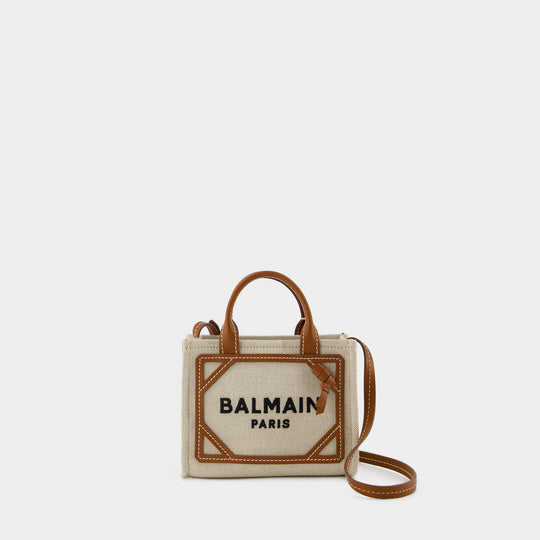 Cabas B-Army Shopper Mini - Balmain - Toile - Marron