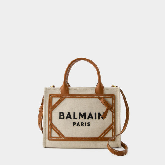 Cabas B-Army Shopper Small - Balmain - Toile - Marron