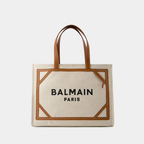 Cabas B-Army Shopper Medium - Balmain - Toile - Marron