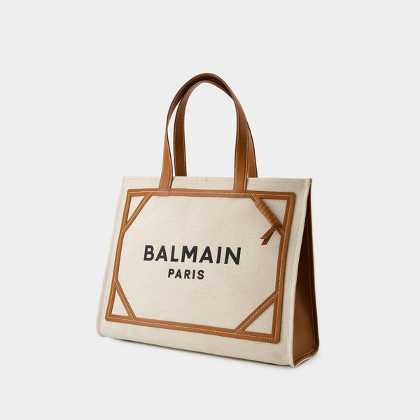 Cabas B-Army Shopper Medium - Balmain - Toile - Marron