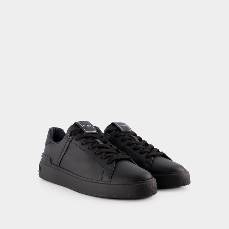 Sneakers B Court - Balmain - Cuir - Noir