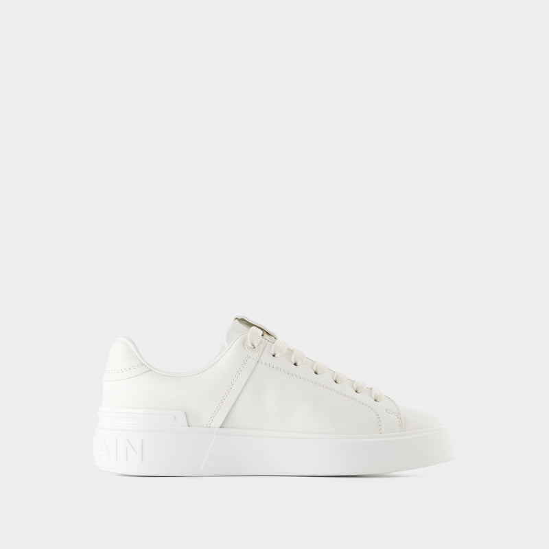 Sneakers B Court - Balmain - Cuir - Blanc