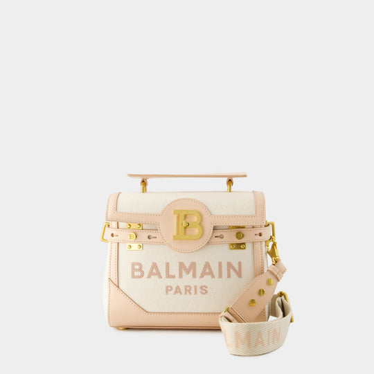 Sac À Bandoulière B-Buzz 23 - Balmain - Toile - Beige