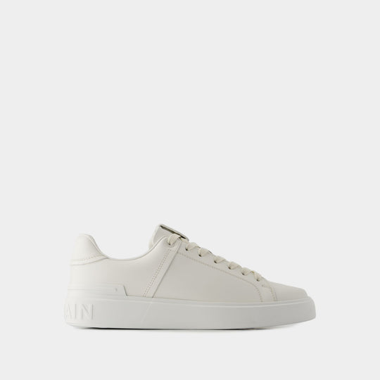 Sneakers B-Court - Balmain - Cuir - Blanc
