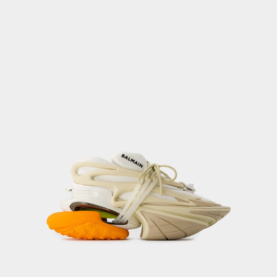 Sneakers Unicorn Low - Balmain - Cuir - Beige