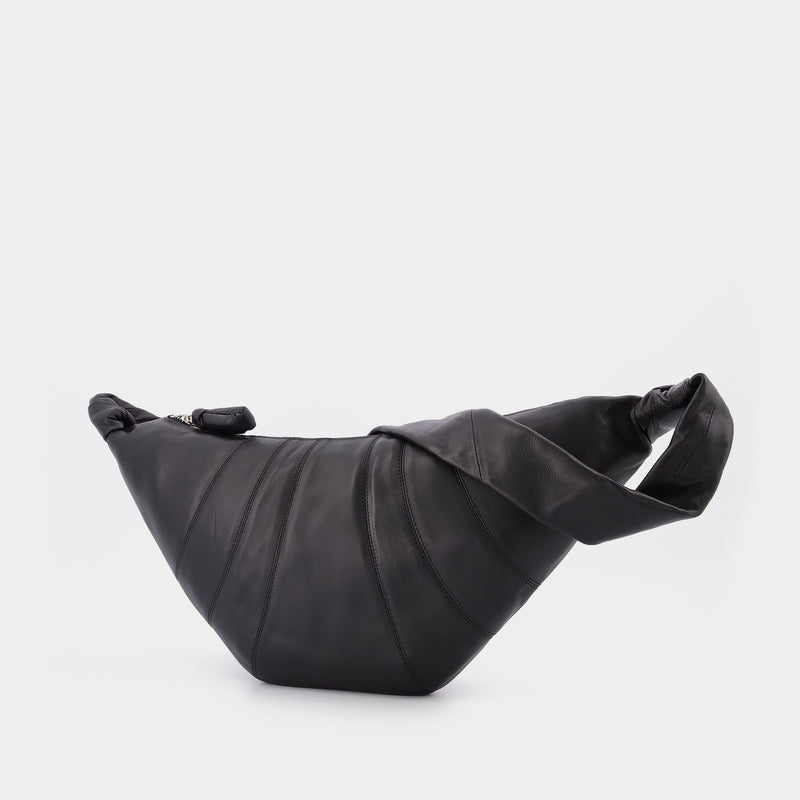 Sac Medium Croissant en Nylon Noir