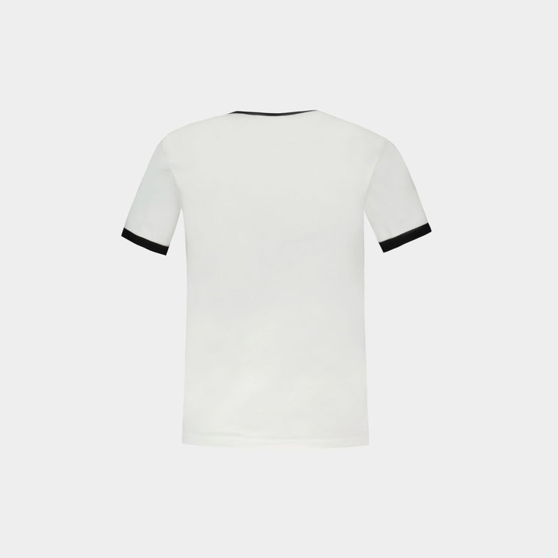 T-Shirt Contrast Réedition - Courreges - Coton - Heritage White