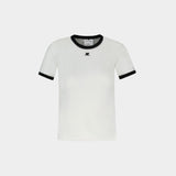 T-Shirt Contrast Réedition - Courreges - Coton - Heritage White
