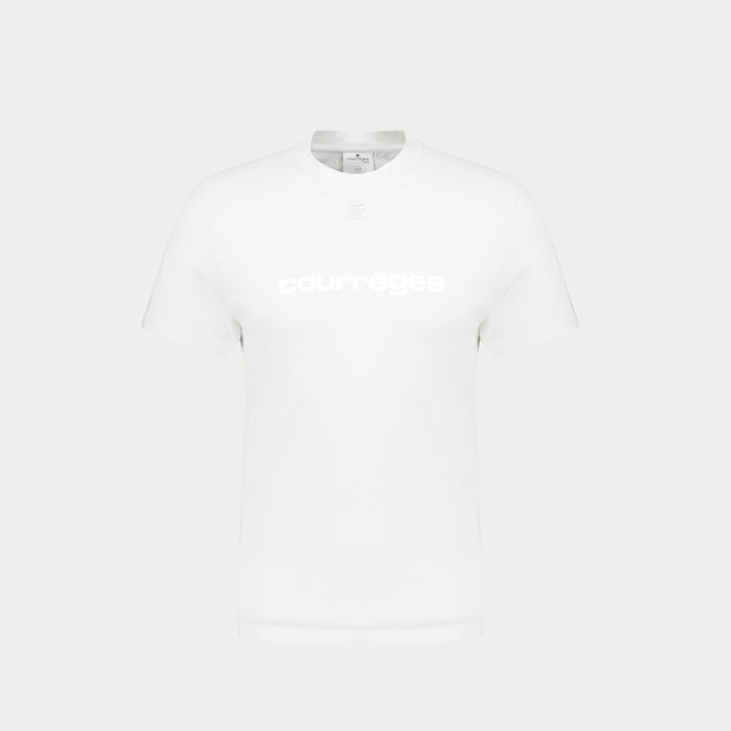 T-Shirt Classique Shell - Courrèges - Coton - Blanc