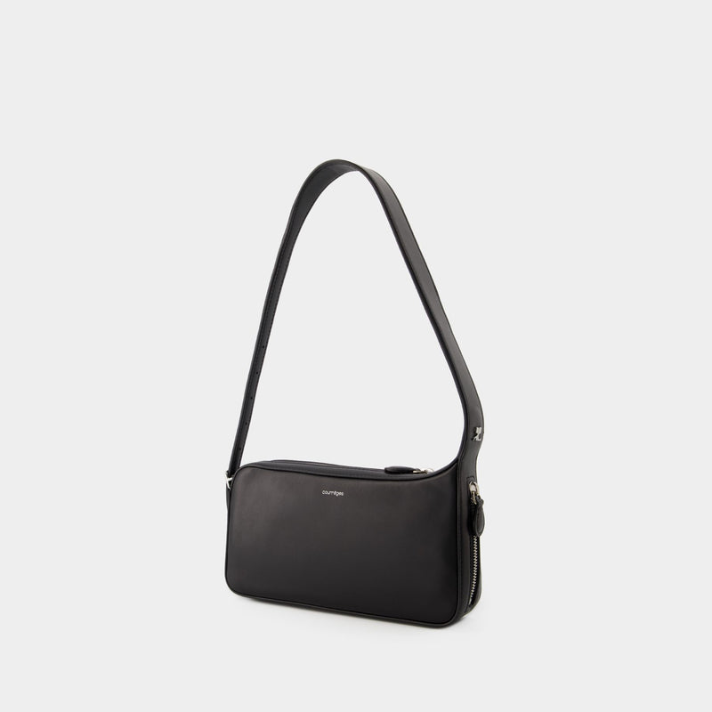 Sac Hobo One Racer - Courreges - Cuir - Noir