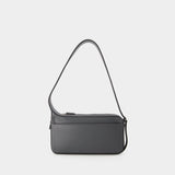 Sac Hobo One Racer - Courreges - Cuir - Gris Acier