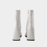 Bottines Heritage Vinyl - Courreges - Cuir - Dirty White