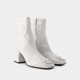 Bottines Heritage Vinyl - Courreges - Cuir - Dirty White