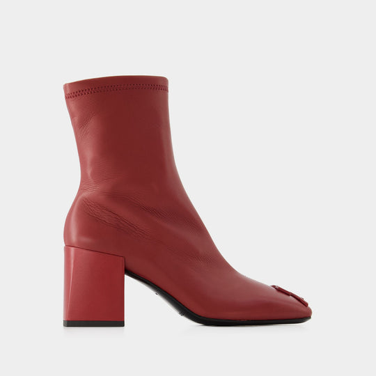 Bottines Heritage - Courreges - Cuir - Groseille Foncé