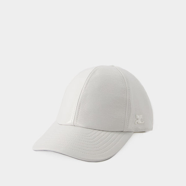 Casquette Signature Vinyle - Courreges - Vinyle - Dirty White