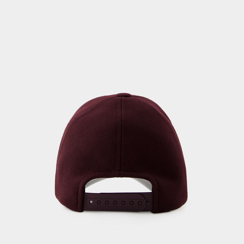 Casquette Signature - Courreges - Laine - Bordeaux