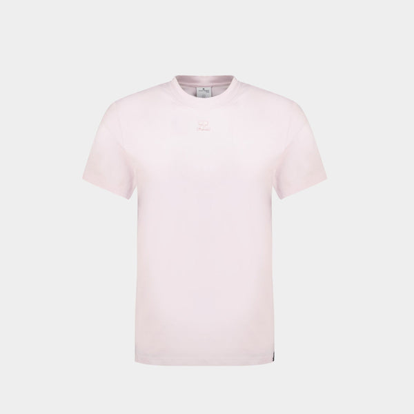 T-Shirt AC Straight - Courreges - Coton - Powder Pink