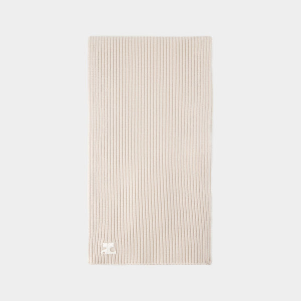Écharpe Ac Rib - Courreges - Laine - Beige