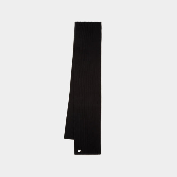 Écharpe Ac Rib - Courreges - Laine - Noir