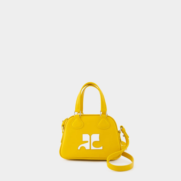Sac À Main Mini Bowling - Courreges - Cuir - Jaune