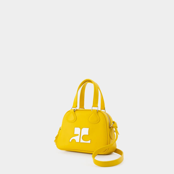 Sac À Main Mini Bowling - Courreges - Cuir - Jaune