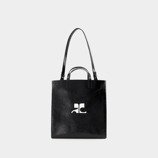 Cabas Heritage Naplack - Courreges - Cuir - Noir