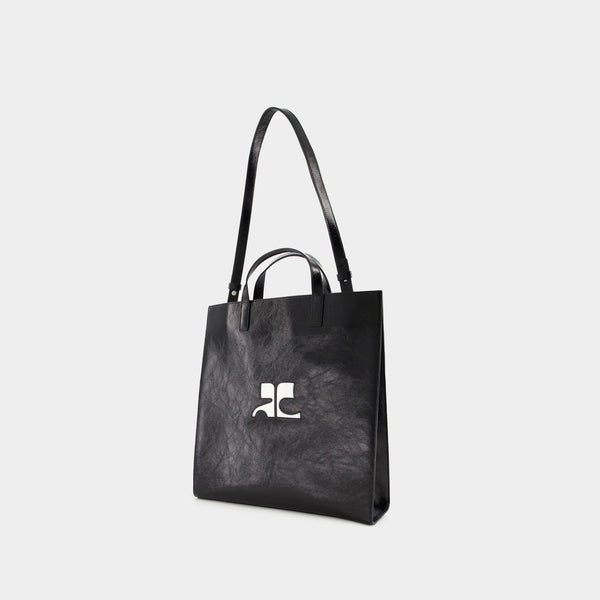 Cabas Heritage Naplack - Courreges - Cuir - Noir