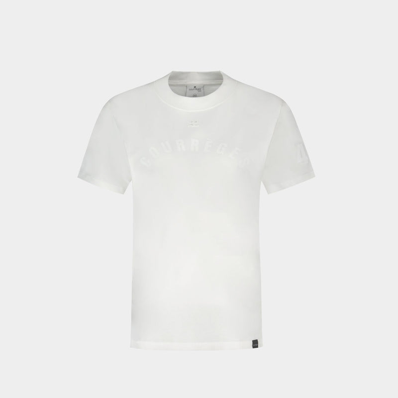 T-Shirt Ac Straight - Courreges - Coton - Blanc Héritage