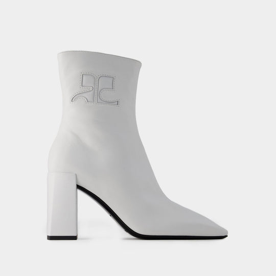 Bottines Heritage - Courreges - Cuir - Blanc Héritage